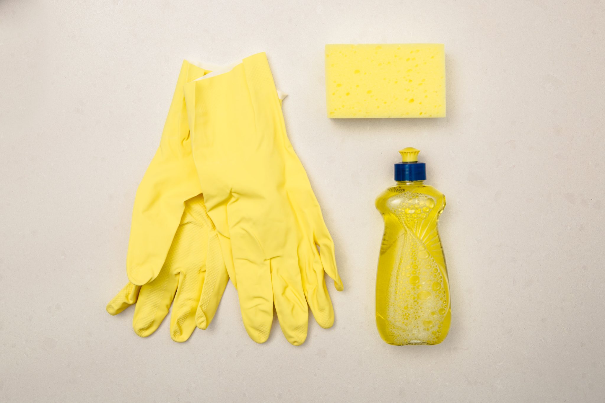 We Rank Yellow Cleaning Supply Flatlay 4460x4460
